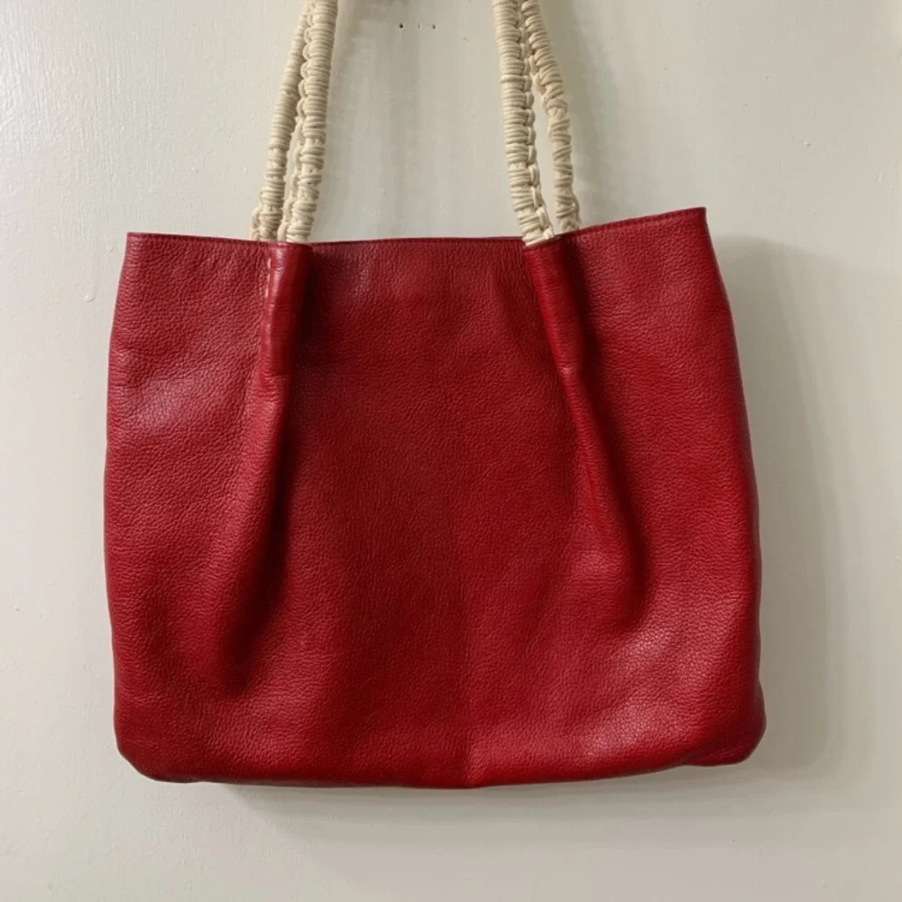Carpaccioli Red Leather bucket bag